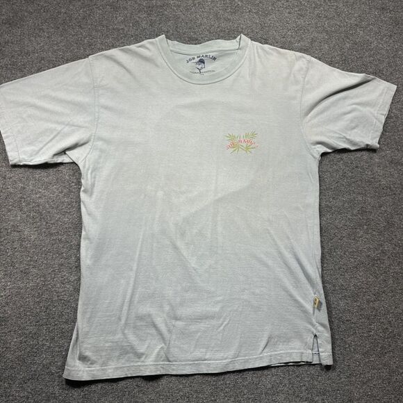 Joe Marlin Funny Beach Graphics Mens White T-shirt‎ Size L - Picture 5 of 10